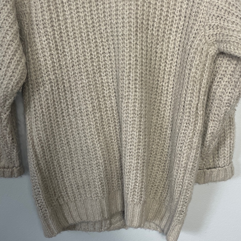Saltwater Luxe Oatmeal Cardigan Sweater Size Small - Picture 11 of 14